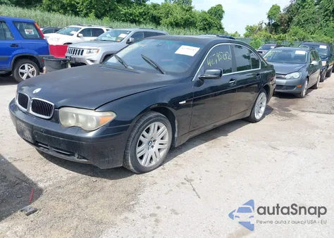 2005 BMW 745I I z USA, uszkodzony, nr VIN WBAGL63545DP75723